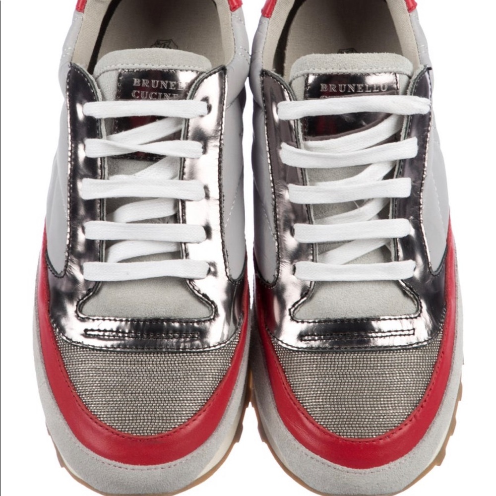 Brunello Cucinelli Suede Monili accented sneakers